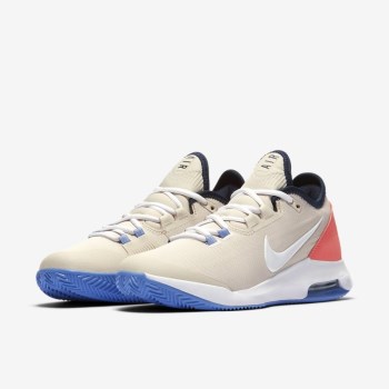 Nike Court Air Max Wildcard - Női Teniszcipő - Világos Barna/Királykék/Narancssárga/Fehér